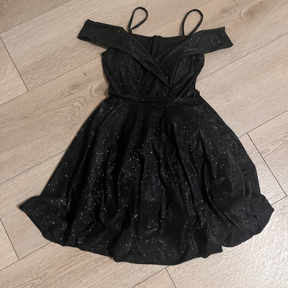 Elegant Small Black Off-Shoulder Dress